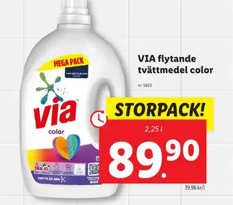 Lidl VIA flytande tvättmedel color erbjuda