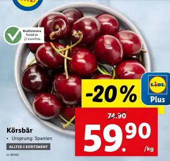 Lidl Körsbär erbjuda