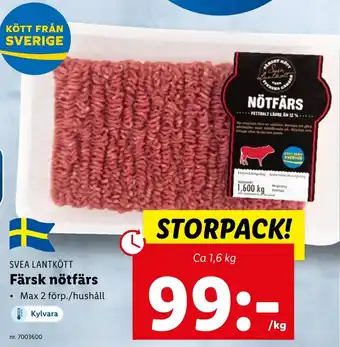 Lidl Färsk nötfärs erbjuda