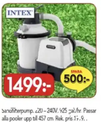 Bo Ohlsson Intex sandfilterpump erbjuda