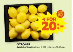 Stora Coop CITRONER erbjuda