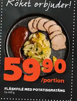 Stora Coop FLÄSKFILÉ MED POTATISGRATÄNG erbjuda