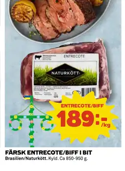 Coop FÄRSK ENTRECOTE/BIFF I BIT erbjuda