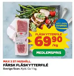 Coop FÄRSK FLÄSKYTTERFILÉ erbjuda