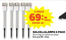 Stora Coop SOLCELLSLAMPA 5-PACK erbjuda