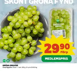 Coop Daglivs GRÖNA DRUVOR erbjuda