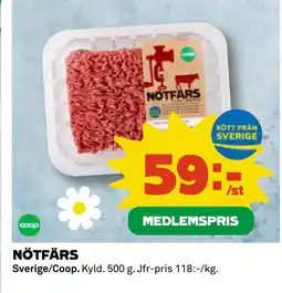Coop Daglivs NÖTFÄRS erbjuda