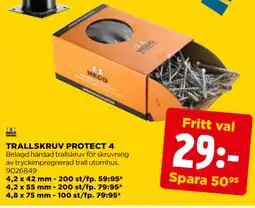 Jem&Fix TRALLSKRUV PROTECT 4 erbjuda