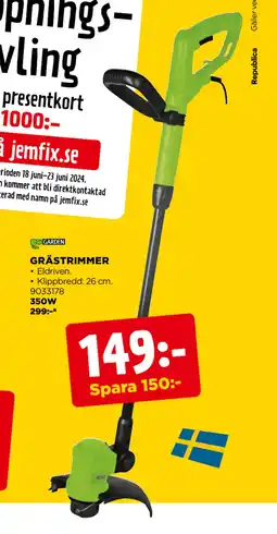 Jem&Fix GRÄSTRIMMER erbjuda