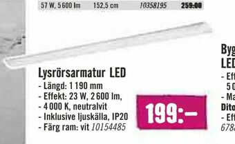 Hornbach Lysrörsarmatur LED erbjuda