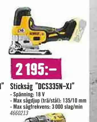 Hornbach Sticksåg "DCS335N-XJ" erbjuda