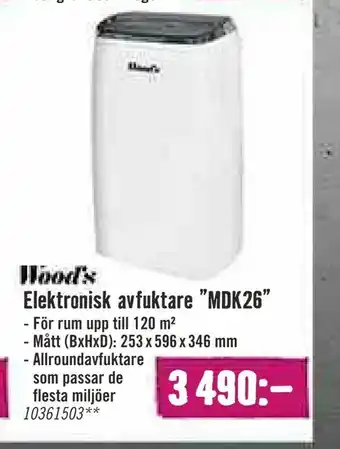 Hornbach Elektronisk avfuktare "MDK26" erbjuda