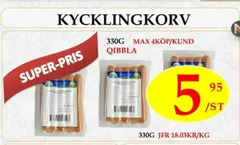 Matmixen Kycklingkorv erbjuda