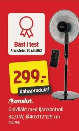 Jula Golvfläkt med fjärrkontroll erbjuda