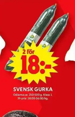 ICA Maxi SVENSK GURKA erbjuda