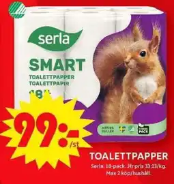 ICA Maxi TOALETTPAPPER erbjuda