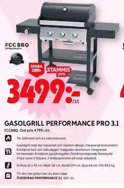 ICA Maxi GASOLGRILL PERFORMANCE PRO 3.1 erbjuda