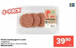 Coop Extra Färska hamburgare 4-pack erbjuda