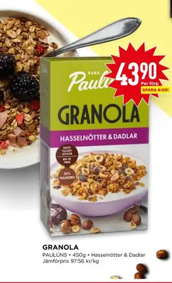 Willys Hemma Paulùns granola erbjuda