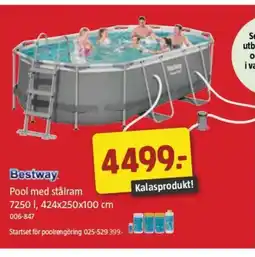 Jula Pool med stålram 7250 l. 424x250x100 cm erbjuda