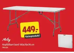 Jula Hopfällbart bord 180x76x74 cm erbjuda