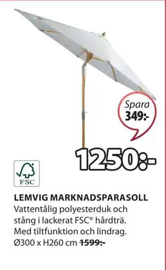 JYSK LEMVIG MARKNADSPARASOLL erbjuda