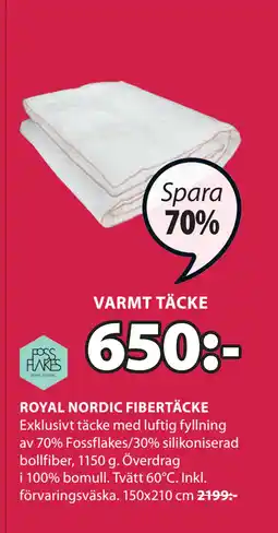 JYSK ROYAL NORDIC FIBERTÄCKE erbjuda