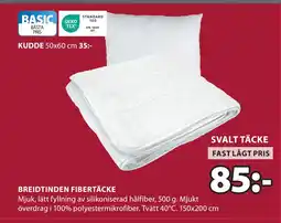 JYSK BREIDTINDEN FIBERTÄCKE erbjuda