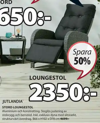 JYSK STORD LOUNGESTOL erbjuda