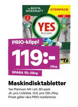 City Gross Maskindisktabletter erbjuda