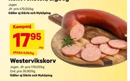 City Gross Westervikskorv erbjuda