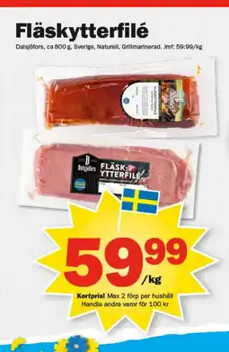 Pekås Fläskytterfilé erbjuda