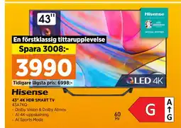 Power 43 4K HDR SMART TV erbjuda