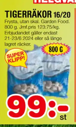 Nya Pulsen TIGERRÄKOR erbjuda