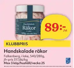 Hemköp Handskalade räkor erbjuda