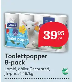 Hemköp Toalettpapper 8-pack erbjuda