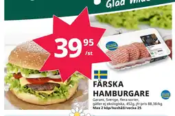 Tempo FÄRSKA HAMBURGARE erbjuda