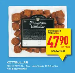 Willys KÖTTBULLAR erbjuda
