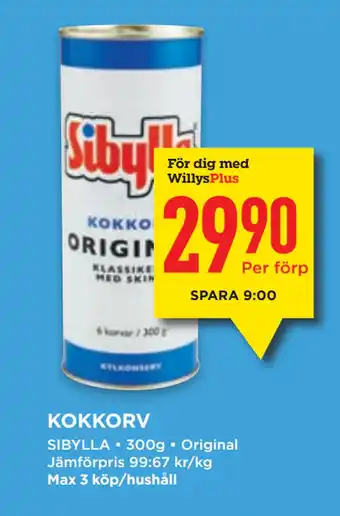 Willys KOKKORV erbjuda