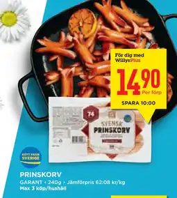 Willys Hemma PRINSKORV erbjuda