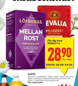 Willys Hemma KAFFE erbjuda