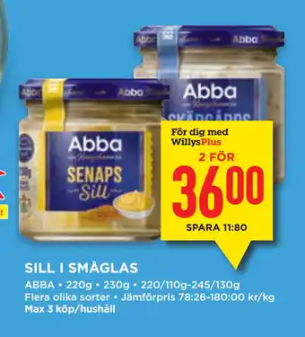 Willys SILL I SMÅGLAS erbjuda