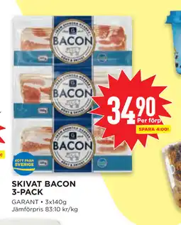 Willys SKIVAT BACON 3-PACK erbjuda