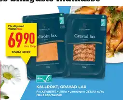 Willys KALLRÖKT, GRAVAD LAX erbjuda