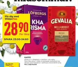 Willys KAFFE erbjuda
