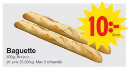Matöppet Baguette erbjuda