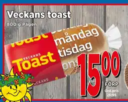 Supergrossen Veckans toast erbjuda