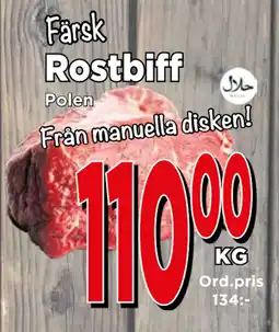 Supergrossen Rostbiff erbjuda