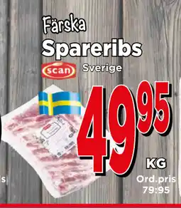 Supergrossen Spareribs erbjuda