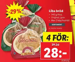 Lidl Liba bröd erbjuda